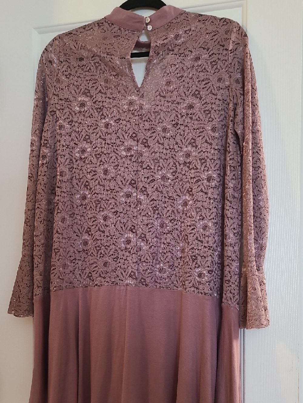 Listicle Dusty Mauve Ribbed-Trim Top - Picture 9 of 11